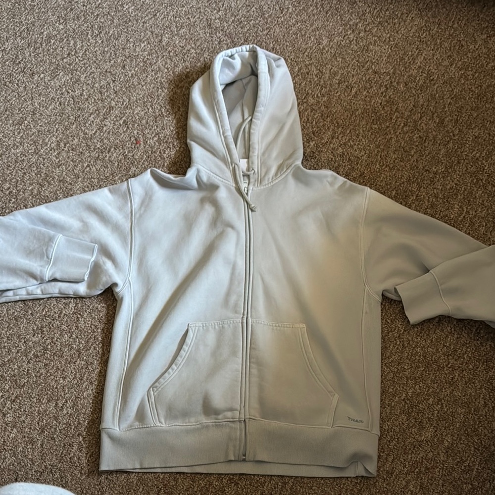 Light blie Hoodie Jacket